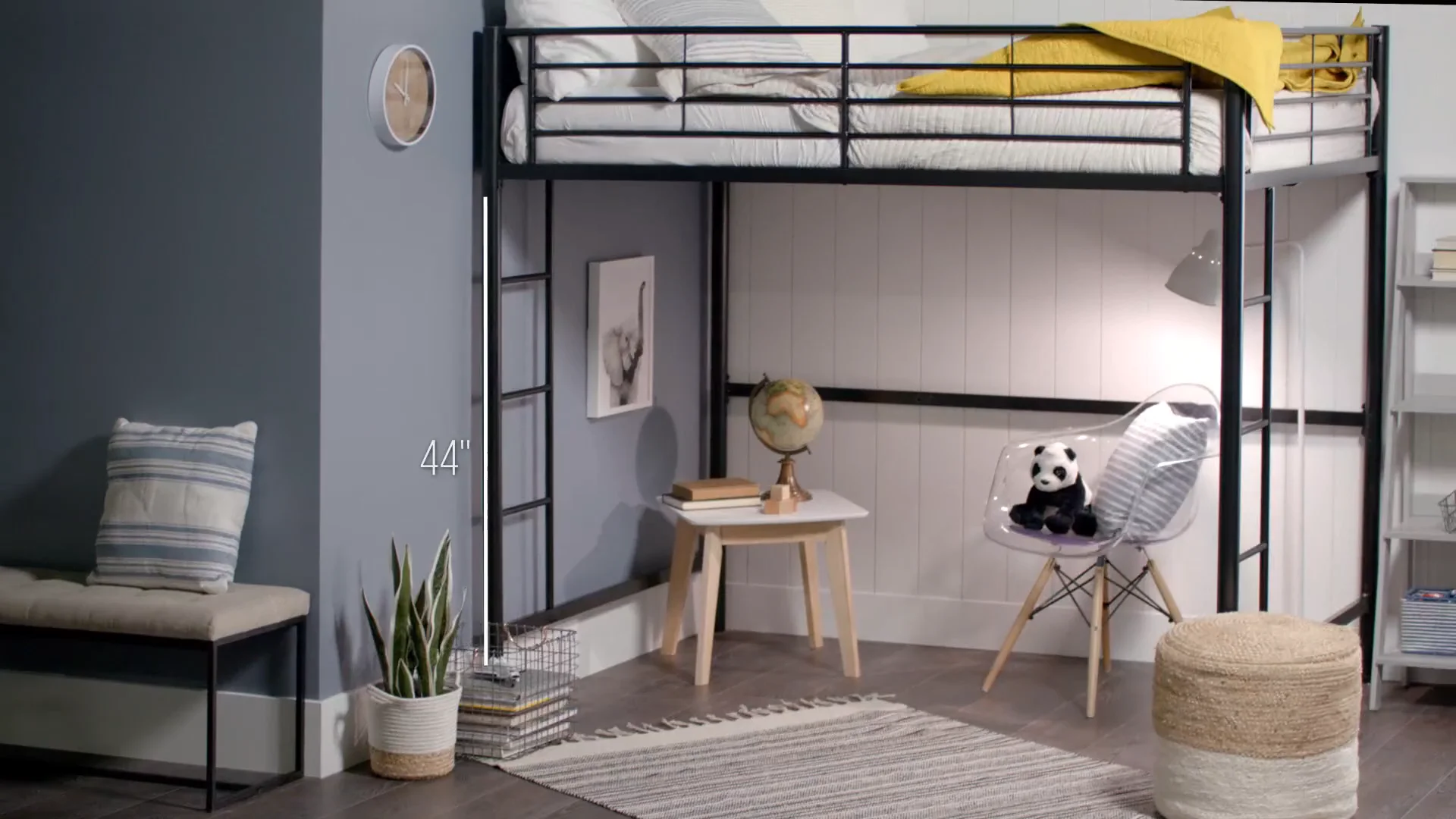 Customized Modern Metal Loft Bunk Bed With Storage Modern Simple