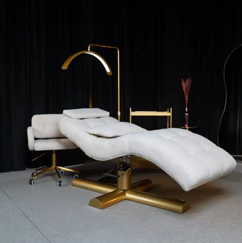 Heating Motors Electric One-Button Lifting Facial Lash Beauty Bed Salon Lashes Chair Stretchers Eyelashes Massage Couch Bed