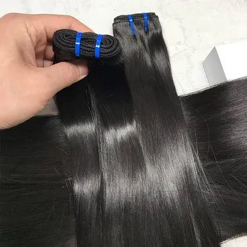 Ghrehair Wholesale Cabelo Humano Virgin Human Hair Bone Straight  High Quality Double Weft Raw Hair Bundle Extension