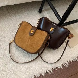 Women PU Leather Shoulder Bag Female Fashion Handbag Totes Casual Saddle Daybag Crossbody Bag Purse