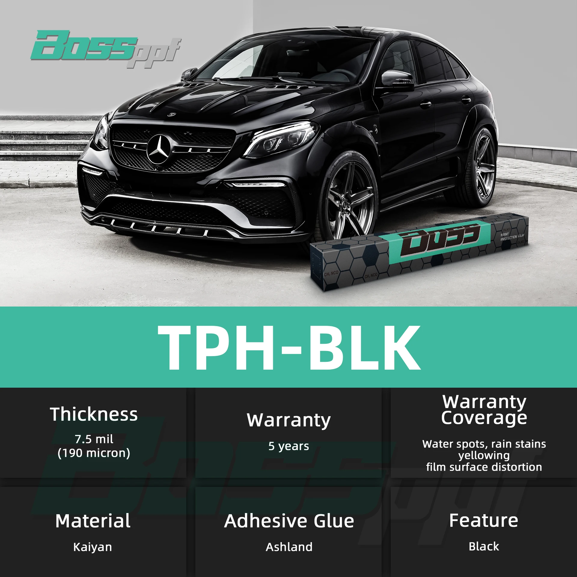 High Performance 90% IR Rejection 90% UV Rejection More than 5 Years Warranty Color PPF Paint Protection Film for Cars