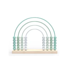 Unisex Montessori Educational Rainbow Arithmetic Toy Nontoxic Wood Fun Toys for Kids 36M+ Hot Set Supply