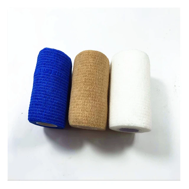 premium cotton/non-woven self adhesive elastic flexible cohesive bandage