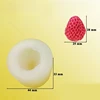 White Single 3D Strawberry