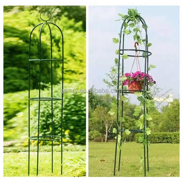 Small Outdoor Garden Metal Plant Support Bronze Finish - Frost Resistant, Protective Coating main image 1