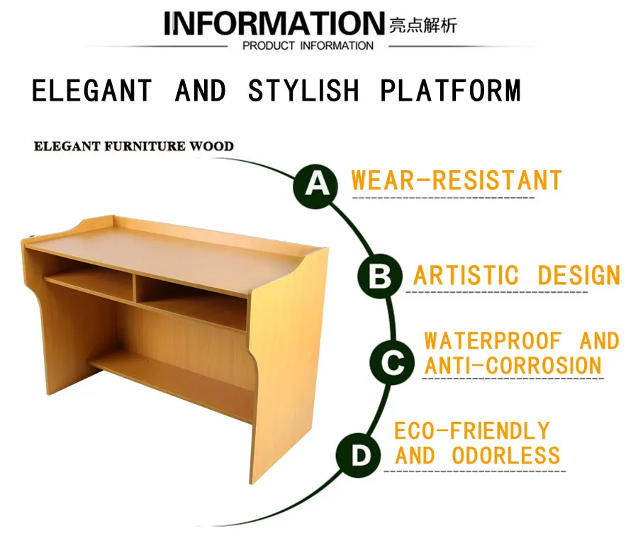 Wooden Teacher Platform Table With Large Drawer Classroom Teacher Desk Speech Table Lectern Dais For Primary School College