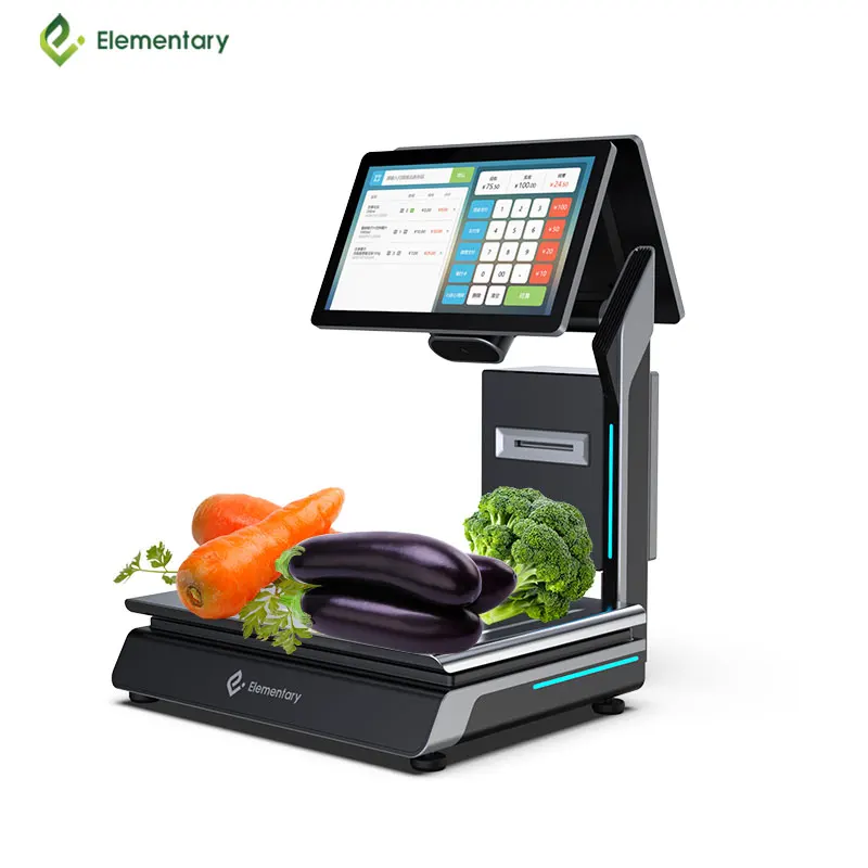 OEM Dual Screen Touch POS Scale with AI Auto Identification Electronic ...