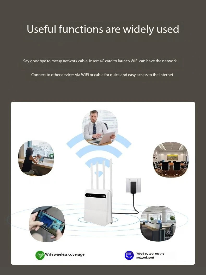 4G CPE WiFi Router with Sim Card Slot Use 4000 MAh Battery Battery-Powered Hospot Modem LTE C521 Batteries Wireless Router