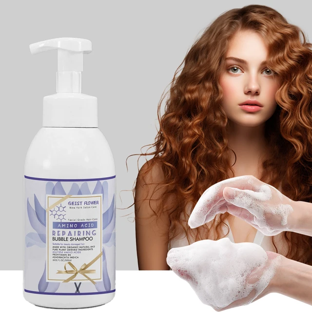 USA Brand GEIST FLOWER- Luxury Amino Acid Shampoo Bubbles (Deeply Curing Your Hair) best shampoo for dry frizzy hair for all
