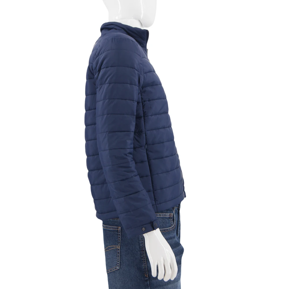 Warm Solid Color Puffer Bomber Winter Bubble Stand-up Collar Coats Jackets Large Size Men's Slim Padded Jacket factory
