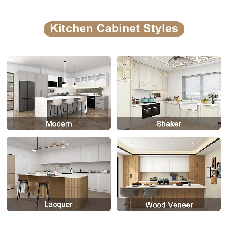 Modern Custom Designs Australian Flat Pack American Black Lacquer Luxury Kitchen Cabinets