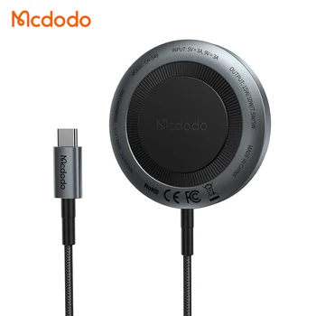 Mcdodo 549 Charge Faster 2X 15W Wireless Phone Charger Nylon Cable Strong Magnetic Charging 15W For iPhone 12 13 14 15 Samsung