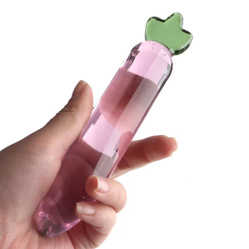 Simulated Fruit Glass Vaginal Plug Anal Plug Crystal Massage Sex Toy for  Women