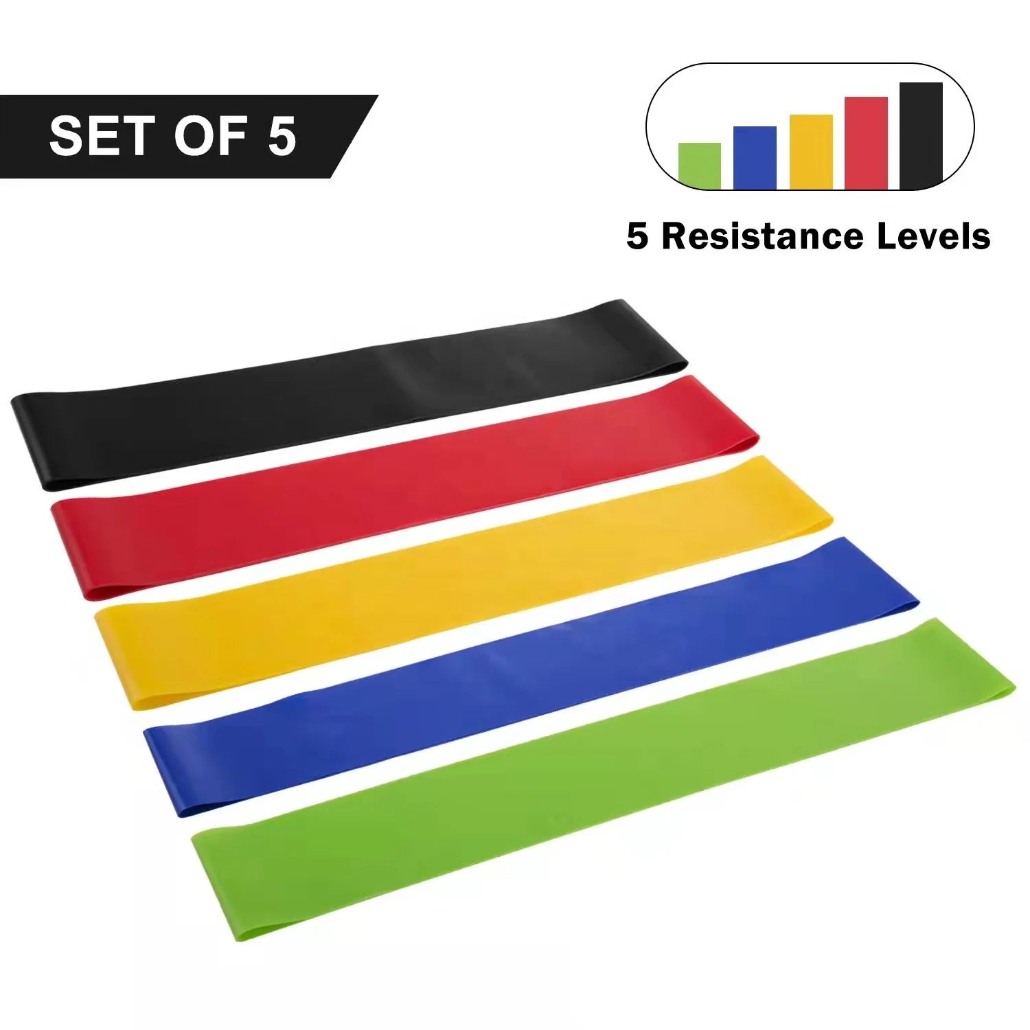 Latex Resistance Bands Set Custom Logo Mini Loop Fitness Bands Hip Booty Exercise Bands for Yoga Body Building Workout Home