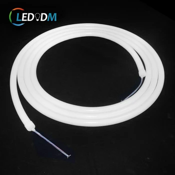 RGB 16.4ft flex silicon neon led light 12v 24v 270/360 degree beam angle 13/20/22mm diameter round neon strip