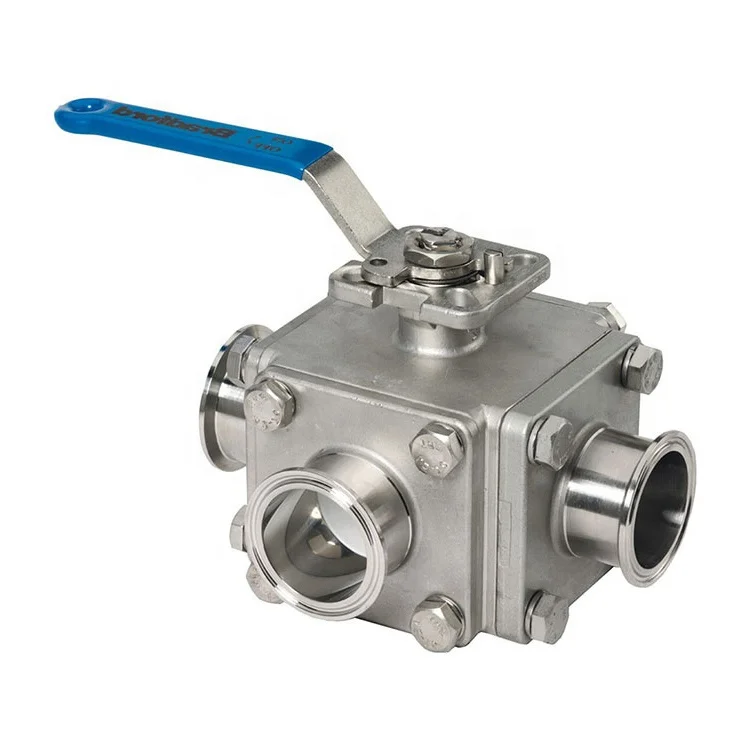 New gadgets 2020  and durable high quality sanitary manual 3-way ball valve