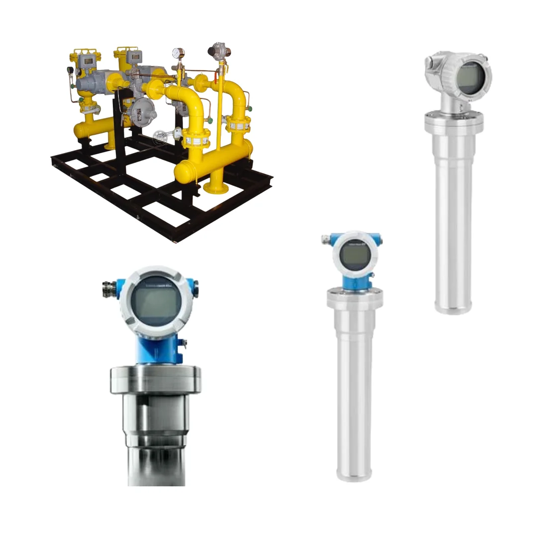 Transmisor compacto FMG50 Gammapilot de Endress+Hauser para medición de nivel radiométrico en punto sin contacto con montaje sobre patín