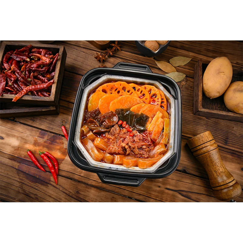 Saute beef with cayenne pepper self-service mini food warmer hot pot