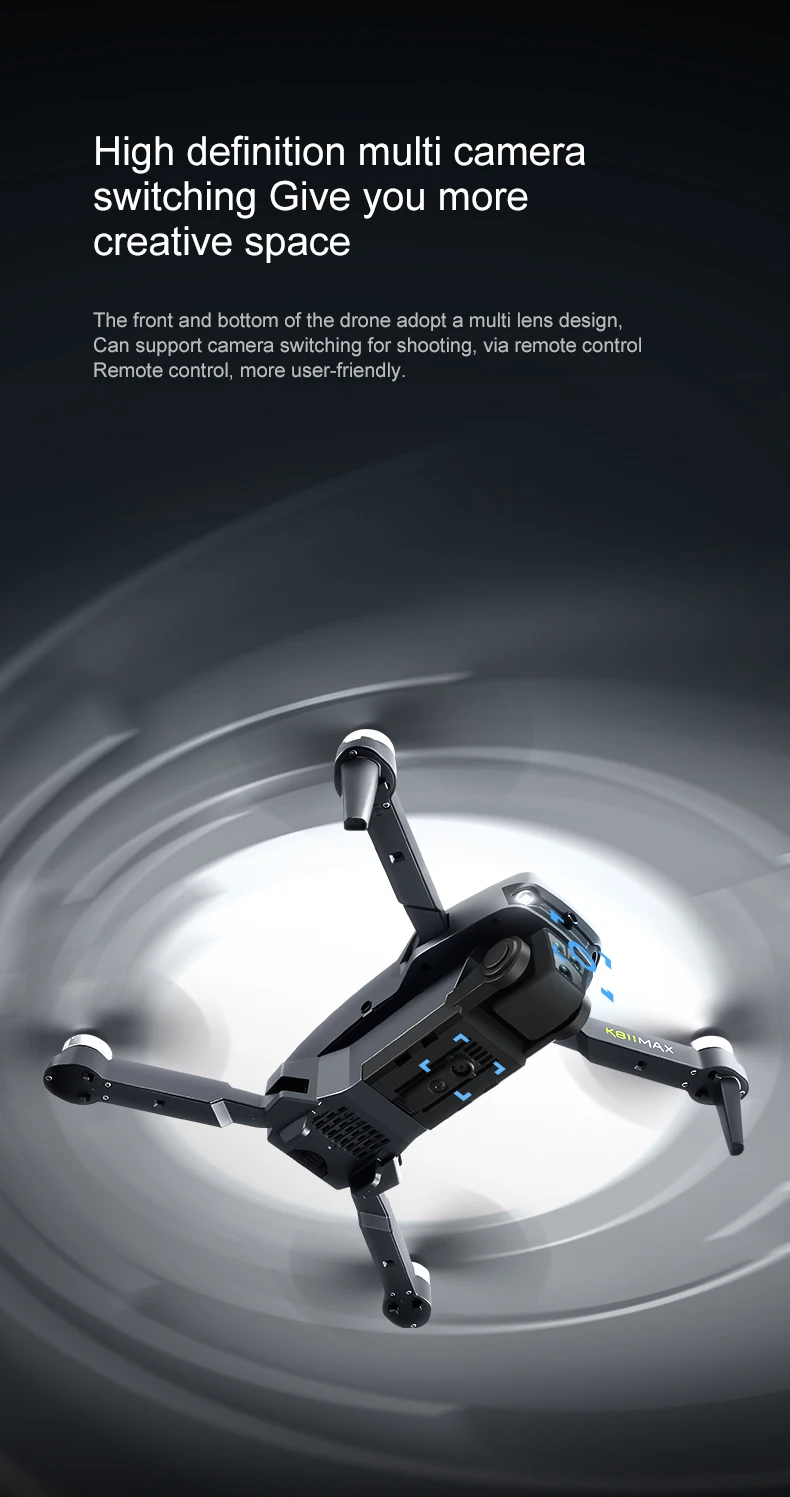 K811 Max Brushless Mini Drone Professional 4K HD Dual Camera 5G WIFI GPS Return Obstacle Avoidance Dron Remote Control Toys Gift