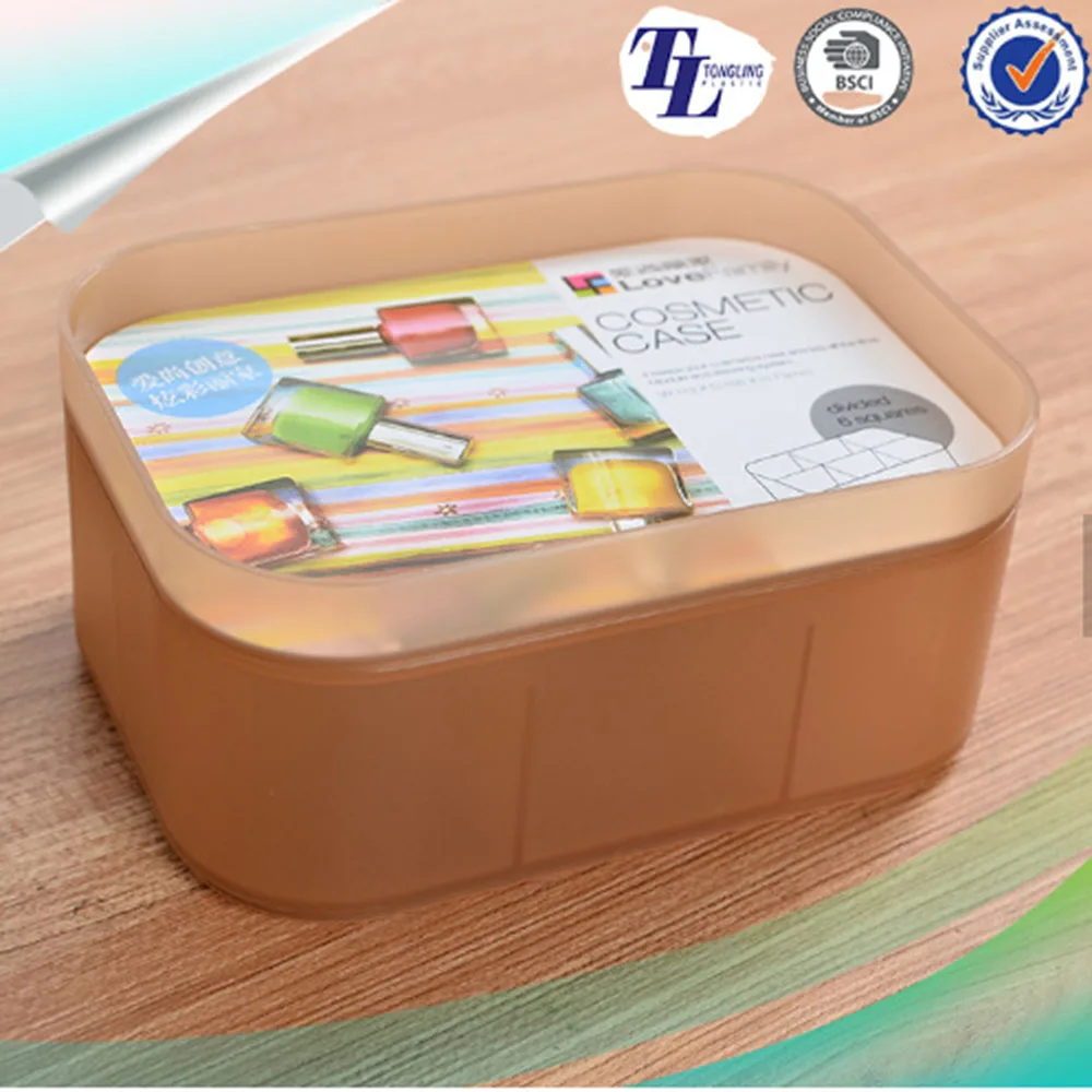 Cross Border High Quality Durable Plastic Transparent Rectangle Storage Baskets with Handle for Household Multifunctional Use