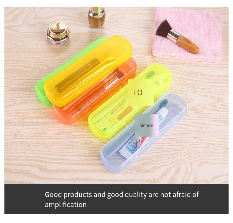 New candy-colored toothbrush case portable transparent toothpaste storage case business travel dental set wholesale supplier