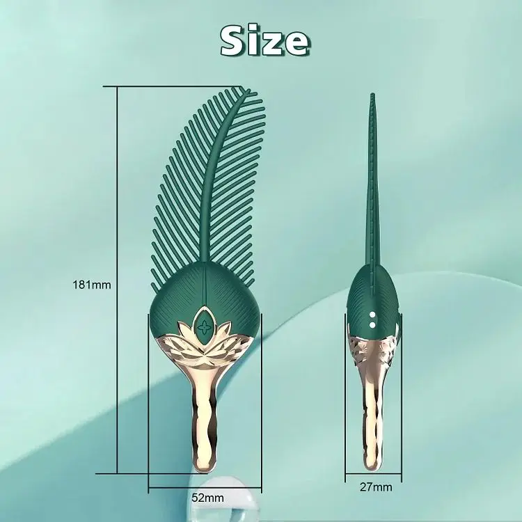 10-Frequency Swing Oscillation Feather Titillator 2-in-1 G-Spot Massage Adult Female Masturbator Vibrator Sex Toy