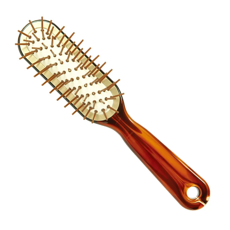 Scalp massage hair brush Rounded Rectangle Pad Plastic Hair Brush