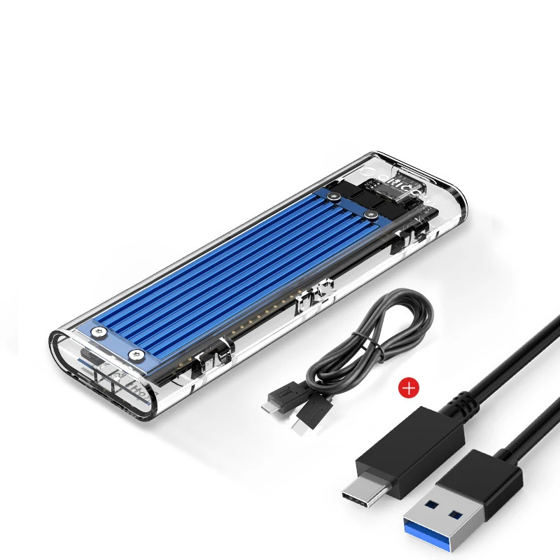 Transparent TYPE-C to M.2 NVMe SSD enclosure USB3.1 to M.2 PCIe hard case