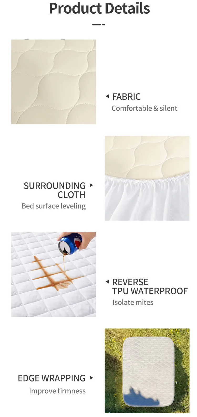 New Arrival Five Sides Waterproof Camping Out Mattress Protector Air Mattress Cover factory