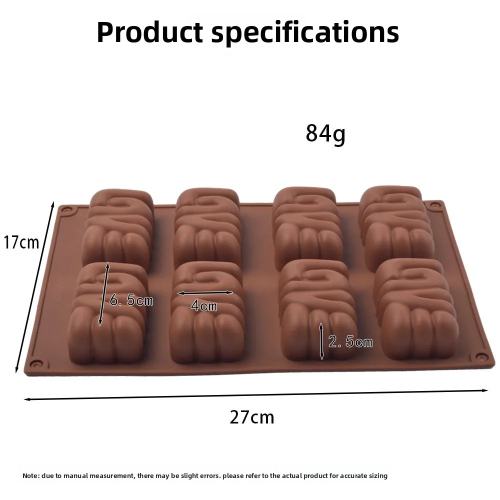 8-Grid Love Letter Silicone Mold Handmade Soap Squishy & Mousse Cake Tools for Baking & Crafting manufacture