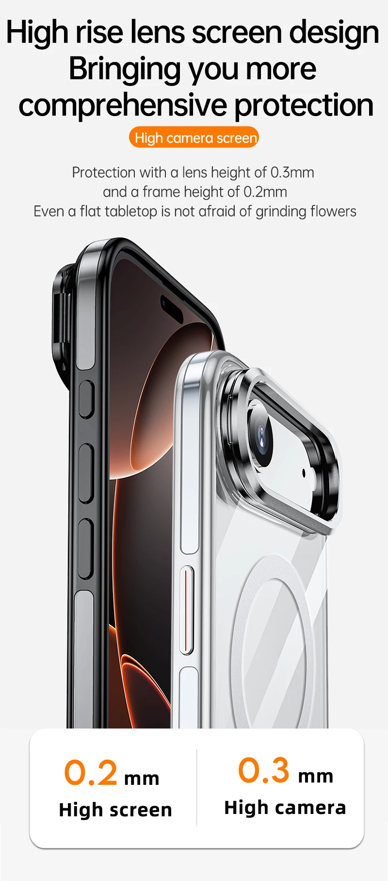 product transparent anti drop phone cases with mental frame holder magnetic protective cover for iphone 17 air pro-9