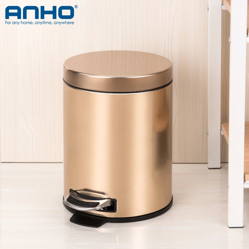 Мусорная корзина круглой формы с педалью 7 л