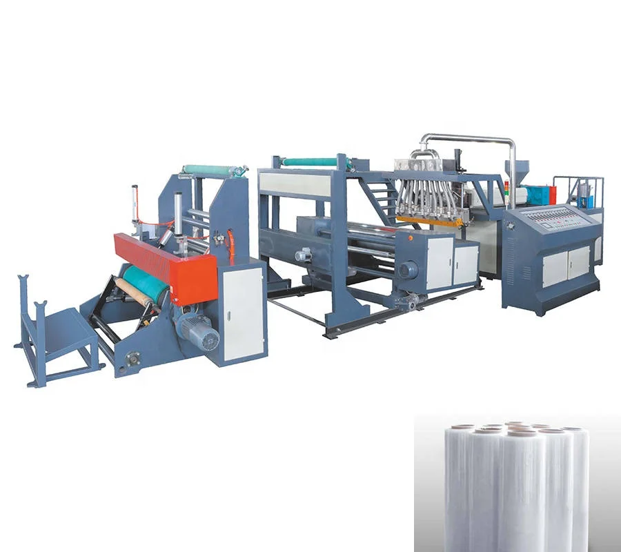 Stretch Film Making Machine 2 Extruders Pe Plastic Sheet Extrusion