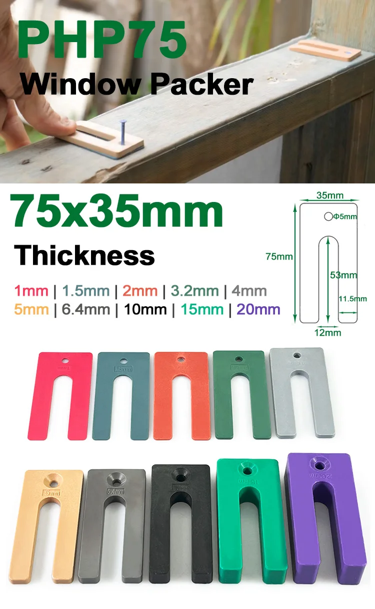 Woshun 75x35mm Horseshoe Packer Plastic Window Packer Plastic Packers ...