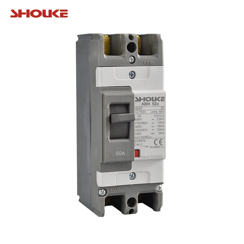Shouke 2P Mccb 30amp Circuit Breaker Single Phase 15A 20A 30A ABN Low Voltage Moulded Case Circuit Breaker