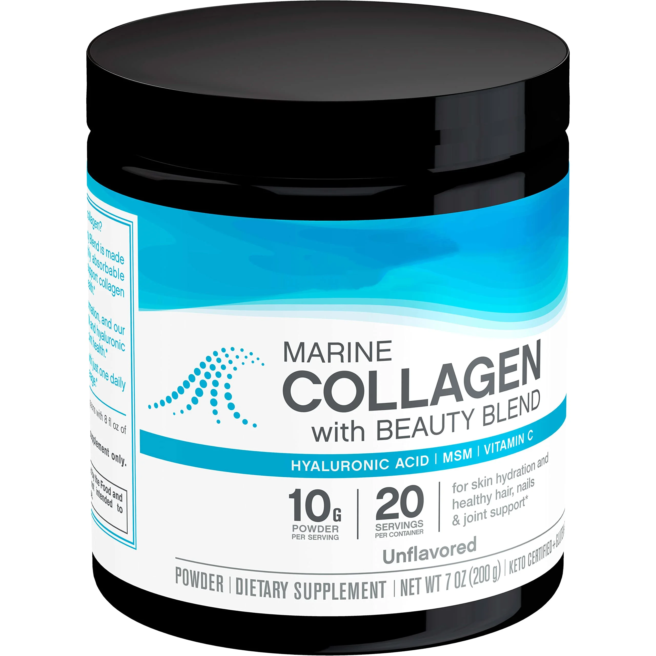 Marine collagen and beauty blend; Moisturize the skin; Healthy hair, nail and joint support; Ketogenic certification, manufacture