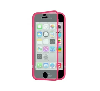 TPU flip Case for iphone 5S 5c with transparent Screen Protector