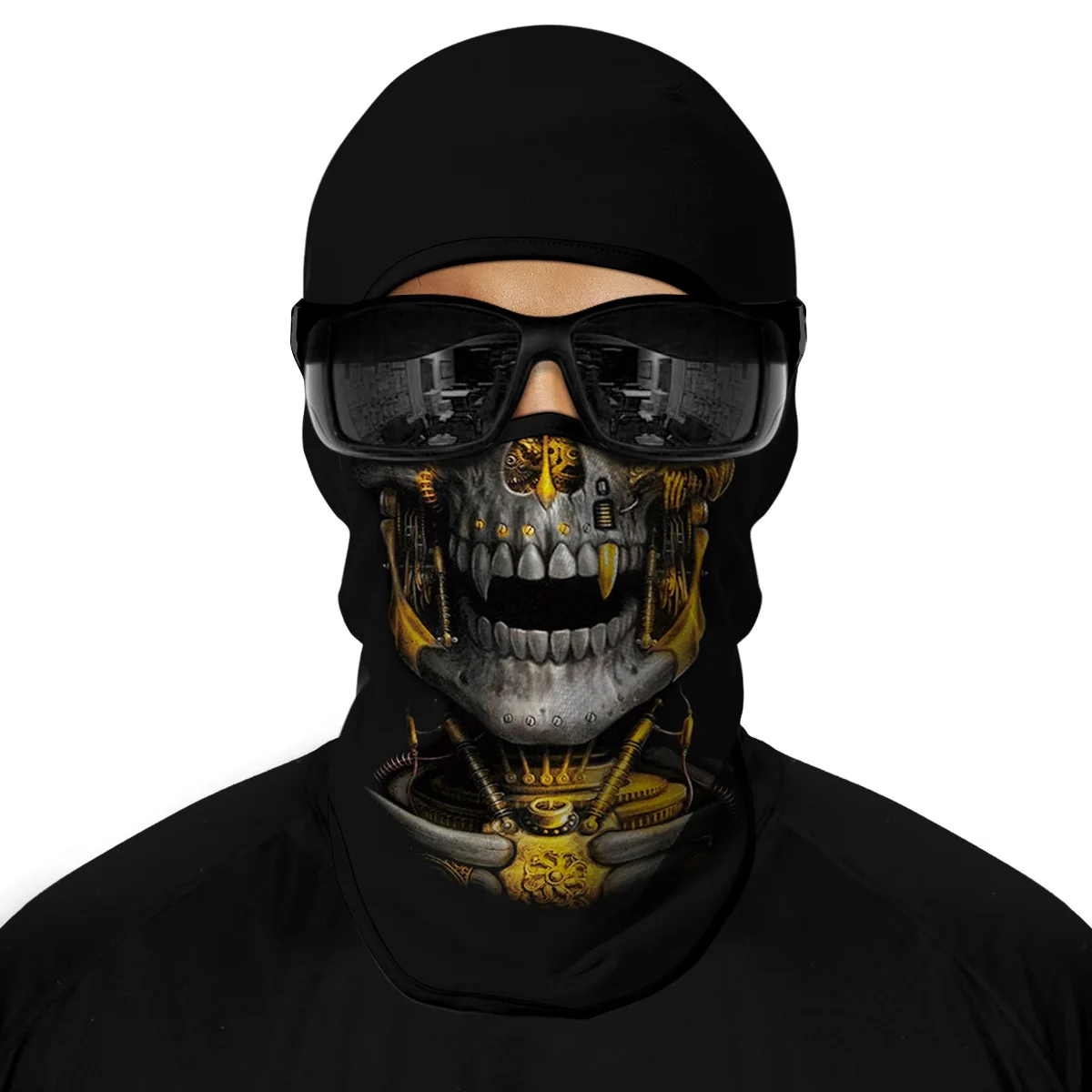 Custom Polyester Ski Masks Design Quick Dry Ice Silk 3D Print Halloween Cosplay Beanie Hat Hip Hop One Holes Full Face Balaclava