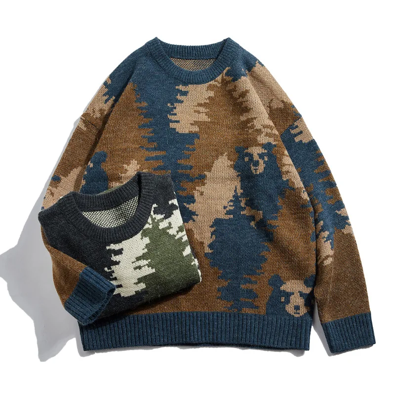 custom jacquard knit sweater