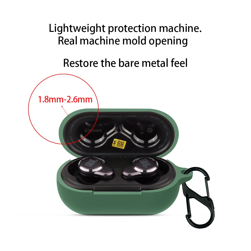 Suitable for JBL T280TWS PRO  Wireless Earphones Waterproof and Dustproof Protective Sleeve Soft Silicone Shell with Hook