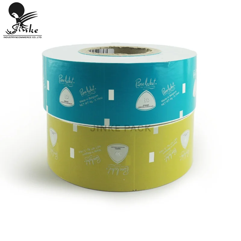 Customized Chocolate Fold Wrapping Paper Roll Film Aluminum Foil Laminated Paper for Chocolate Packaging