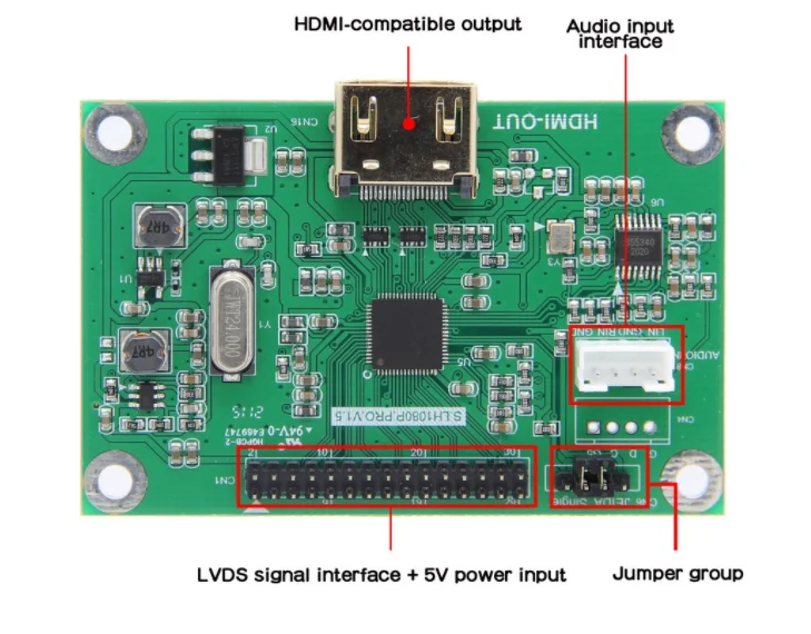 Lvds To Hd-compatible Adapter Board Converter Compatible With 1080p ...