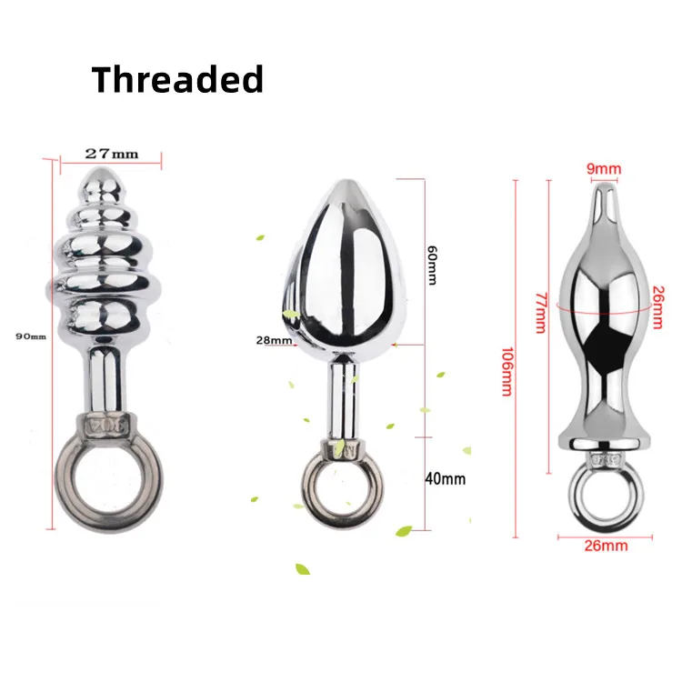 Anal Haken Abnehmbare Kugel Metall Haken Anal Big Anal Cockring Edelstahl  Metall Perlen Butt Plug