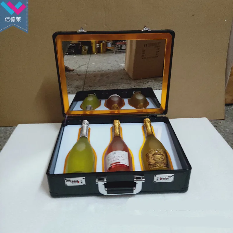 Wine Presenter 3 Bottles Rechargeable LED Ace of Spade Glorifier