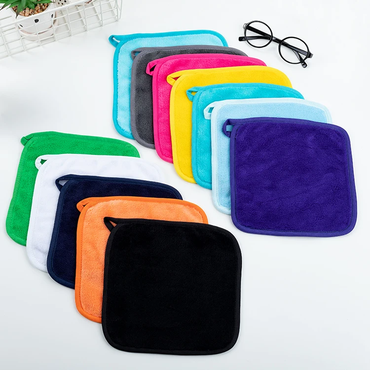 Оптовая продажа, полотенце для снятия макияжа, моющаяся салфетка для снятия макияжа с фирменной маркой из микрофибры