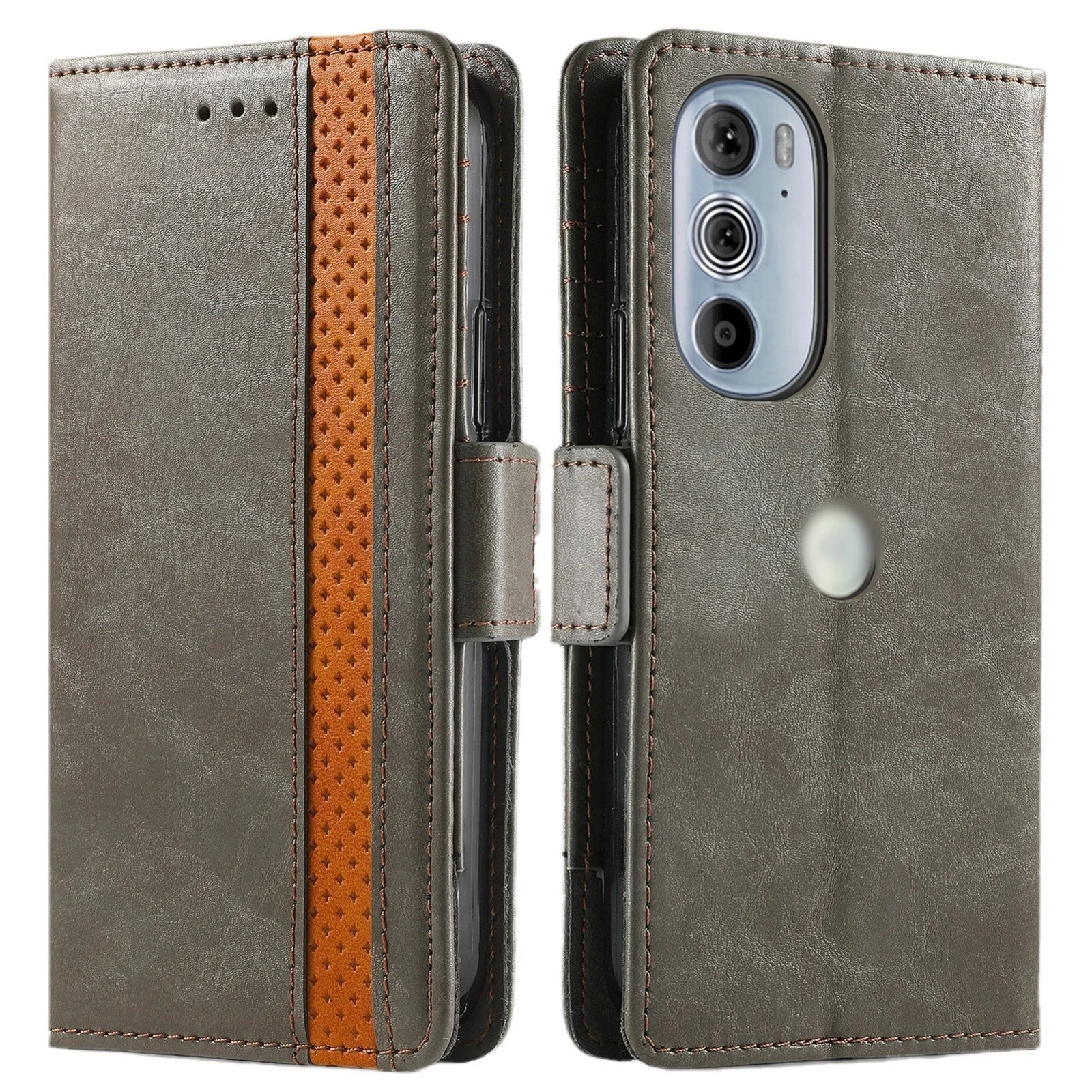 Pure Color TPU Leather Flip Cover Textured Leather Card Slot Wallet Magnetic For Motorola E 20 30 40 P 30 40 Business High End manufacture