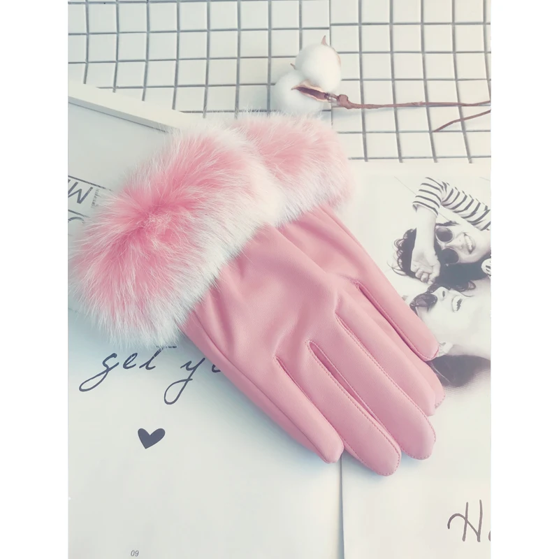 rabbit hair gloves