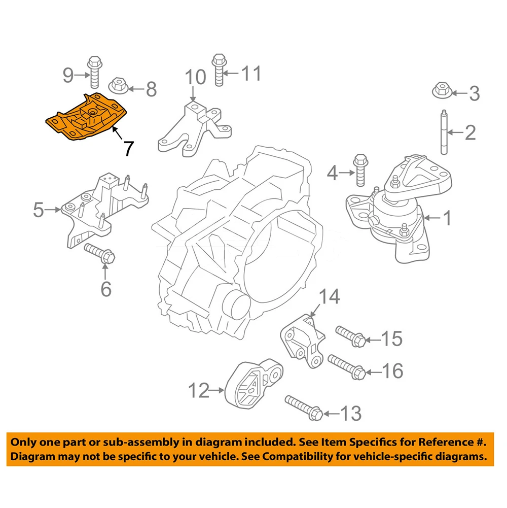 Excavator Engine Mount FB5Z6038D FB5Z6038E Engine Torque Strut Gearbox... — 4