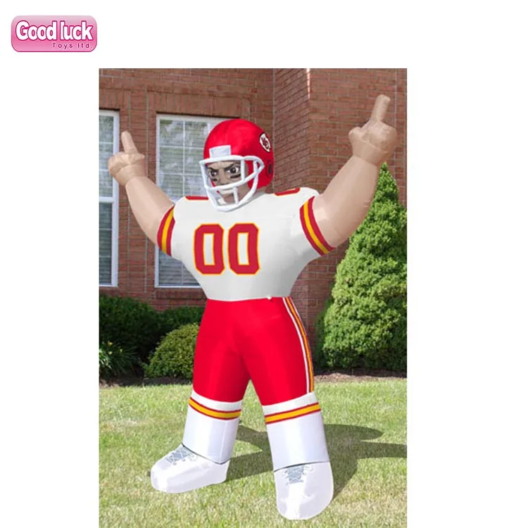 Source Hot sale Football/Soccer Sports Meet Inflatable Athlete Cartoon 10ft  Advertising Inflatable Player Man Customized For Footb on m.