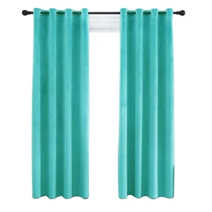 Factory Directly Plain Color Velvet Curtain Customized Black Out Velvet Curtain for Living Room
